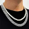 Strengen Hip Hop Mannen Vrouwen Iced Out Prong Cubaanse Schakelketting met Imitatie Parels Chokers Ketting Cz Beer Hanger Kettingen Sieraden Gift 230613