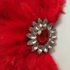 Pins Brooches Роскошные красные перо хрустальные корсажные булавки для мужчин Женщины подходят для одежды модные банкетные украшения свадебные аксессуары для продажи 230616