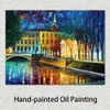 Modern Canvas Painting Landscape Art Winter Vibrations Dipinto a mano Romantico Artwork Wall Decor