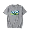 メンズTシャツエッグパーティーTシャツクルーネック半袖ティーメンズレディース - トシャツハラジュクストリートウェア2023ゲーム面白い服