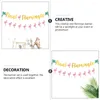 Decoratieve bloemen 2 stuks Flamingo Latte Stijlvolle hangende banner Hawaiiaanse tafeldecoraties Feestvlag Ananas The Sign