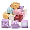 Jewelry Boxes 24Pcs Jewelry Boxes Necklaces Ring Earring Gift Box Bowknot Ribbon Packaging Storage Container Organizer with Sponge Mixed Color 230616