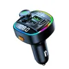 C22 Bluetooth-kompatibel 5,0 Wireless Car Kit Handfree LCD FM Sender QC 3,0 Dual USB PD Auto Ladegerät U disk MP3 Musik Spielen