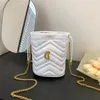 Luxury Brand Designer Mini Bucket Bag for women mini Chain shoulder bag Drawstring ChaoG320