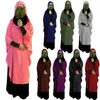 Abbigliamento etnico Abbigliamento donna musulmana Hijab Abito da preghiera Abaya Kaftan Taglie larghe Copertura completa Donna con cappuccio Jilbab Medio Oriente