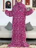 Ubranie etniczne Neswest muzułmanin Rayon Abayas for Women Ramadan Modlitwa Dubai Turcja Bliski Wschód Femme Floral Loose Lose African Dress Turban Stof 230616