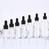 شفافة الزجاج السائل الكاشف كاشف أنابيب زجاجية العيون العطرية 5ML-100ML الزيوت الأساسية العطور بزجاجات الجملة حرة DHL RBMVE