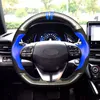 Steering Wheel Covers For Veloster 2023 I30 2023-2023 Elantra Black Genuine Leather Carbon Fiber DIY Car Cover