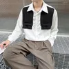 Hommes chemises décontractées printemps noir blanc chemise hommes mince mode sociale hommes robe coréenne ample à manches longues formel M-3XL