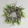 Fiori decorativi Insegne invernali per portico anteriore Car Grill Ghirlanda natalizia Summer Hello Door Hanging Home Decoration