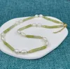 Kedjor natursten barock sötvatten pärla halsband färg clavicle kedja 2023 mode charm handgjorda smycken kvinnor