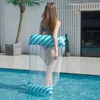 Luftinflation Toy Water Hammock Recliner Uppblåsbar flytande simmadrass Sea Swimming Ring Pool Party Lounge Lounge Bed for Swimming 230616