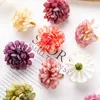 Flores secas 20 peças 4cm álbum de recortes artificial multicolorido decorações de natal para casa festa de casamento caixa de doces diy bolo hortênsia de seda