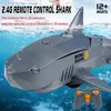 ElectricRC Bateaux Télécommande Requins Jouet pour Garçons Enfants Filles Rc Poisson Animaux Robot Eau Piscine Plage Jouer Sable Bain Jouets 4 5 6 7 8 9 Ans 230616