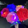 Nouveau 40 cm Rose Avec Lumière LED Soie Fleurs Artificielles Bouquet Longue Branche Faux Fleurs Pour La Maison De Mariage Partie DIY Décoration Intérieur