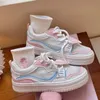 Cute Love Heart Women Casual Shoes Mesh Mixed Color Breathable Fashion Sneakers Platform Sports Students Ladies Zapatos