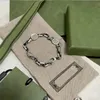 레트로 체인 브레이슬릿 무색 925 실버 연동 패션 디자이너 단순한 제작 된 구부장 보석 선물 절묘한 박스 포장