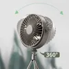 Electric Fans Remote Control Floor Table Air Mini Portable Ceiling Rotation Wind Wireless for Camping Home Night Light