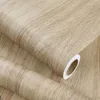 Vägg klistermärken trägrain pvc för garderob skåp bord möbler vattentätt självhäftande tapet hem dekor papper 230616