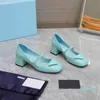 Designer dress shoes loafers cat heels low heels wedding spring summer fashion shopping comfortable round head leather shoes size 35-40