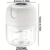 1 picadora de alimentos Mini picadora de ajo eléctrica picadora de carne máquina trituradora de ajo resistente y duradera trituradora de verduras de jengibre trituradora herramienta de cocina-100Ml