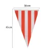 배너 깃발 1 세트 광고 세트 교수형 카니발 테마 파티 장식 서커스 용 빨간색과 흰색 줄무늬 페넌트 230616