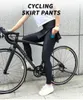Cykling underkläder Wosawe gel vadderad cykelkjol Kvinnor Polyester 2 i 1 Cycling Shorts underbyxor med reflekterande cykelcykel underkläder 230616