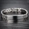 Chaîne ZORCVENS Personnalité Gravé Marque Hommes Lien Chaîne Bracelet Mode Casual Sportif En Acier Inoxydable 21 CM Long Bijoux Bracelet 230616