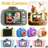 Telecamere giocattolo Alta definizione 4000W Anteriore Posteriore Dualcamera Schermo HD IPS da 2 pollici Fotocamera digitale per bambini Ricarica USB con cordino Giocattoli per bambini 230616