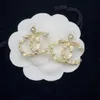 2023 Classique Marque CC Boucle D'oreille De Mode Édition Coréenne Long Cristal Boucles D'oreilles De Luxe Naturel Perle S925 Argent Boucle D'oreille pour Femmes Designer Bijoux