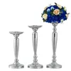 40 à 90 cm de haut) offre spéciale pièce maîtresse de mariage décoration de la maison vase à fleurs brillant galvanisé argent Vase en métal décor de mariage