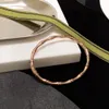 designer bracelet Luxury High quality Bamboo knots design Bangle stainless steel gold buckle bracelet fashion jewelry men and women bracelets good