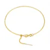 Enkelbanden Nimf Echte 18K Anklet Pure Au750 Geel Wit Rose Goud Fijne Sieraden Voor Vrouwen Luxe Gift J500 Drop Levering Dhgarden Dh7Zi