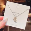 Pendant Necklaces Charm Moon For Women Crystals Asterism Necklace 2023 Luxury Clavicle Chain Fashion Jewelry Wholesale