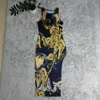 2023 New Women's Designer Summer New Sleeveless Women's Fashion Designer Sexig Split Wrap Hip Dress Designers J2861