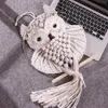 Tapestries Owl Tapestry Hand-woven Owl Dream Catcher Wall Hanging Macrame Mandala Tassel Boho Decor Apartment Dorm Room Home Decoration 230616