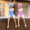 Action Toy Figures 14CM Action Figure Re Life In A Different World From Zero Ram Rem Sit Down PVC Collection Action Figure Model Toys Dolls 230616