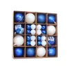 44pcs Christmas Decoration Plastic Ball Gift Box Xmas Ball & Tree Ornaments Hanging Multi Color 3-6cm Light Mat Hollow Ball