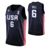 Printed World Cup US Basketball 7 Cody Demps Jerseys National Team Bell Langston Galloway Michael Frazier II Justin Jackson George King DaQuan Jeffries Quinn Cook