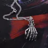 Chains Fashion Choker Jewelry Gothic Skull Hand Pendant Necklace For Men Accessories Gift Male Neck Jewellery Dz636