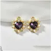 Encantos Estilo 30 Unids / lote Color Cristal Rhineston Núcleo Geometría Óvalos / Corazones Forma Aleación Flotante Medallón Diy Accesorio de joyería Dr Dhgarden Dhjec