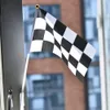 Баннерные флаги 10PCSPACK 8 -й черно -белый квадратный флаг рук 14*21см гонщики размахивают гоночными баннерами Декоративный спортивный автомобиль 230616