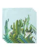 Serviette De Table 4 pcs Plantes Tropicales Cactus Succulent D'été Carré 50 cm Décoration De Mariage Tissu Cuisine Servir Des Serviettes