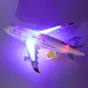 ElectricRC Aircraft Aircraft Toy Hand-on Ability Kids Toy 360 Rotation Electric A380 Avion Moving Flashing Lights Model Toy for Kids 230616