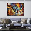 Street Landscape Canvas Art The Swan London Pittura moderna fatta a mano per l'arredamento della camera familiare