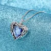 Collane con ciondolo 1PC Crystal Charm Angel Wing Hold Heart Cremation Urn Collana Forever In My Love Memorial Jewelry For Ashes