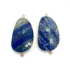 Pendant Necklaces Natural Stone Lady Necklace Quartz Jewelry Accessories DIY Making Irregular Gemstone Blue Faceted 13x44mm