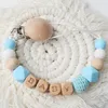 PACIFIER CLIPS CHAIN ​​SILICONE PEADS DUMMY CLIP HOLDER SOOTHER Kedjor Baby Toing Toys Tugga gåvor