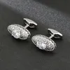 Manschettlänkar Fashion Highend Cufflinks Luxury Men's Jewelry Gifts Business Event Wedding Banquet French Shirts Zircon 230616