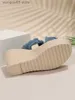 Slippers Women Denim Str Women's Espadrilles Mules Slipper Sandals 2023 Slip On Platform Leisure Summer Wedges High Heels Shoes T230711